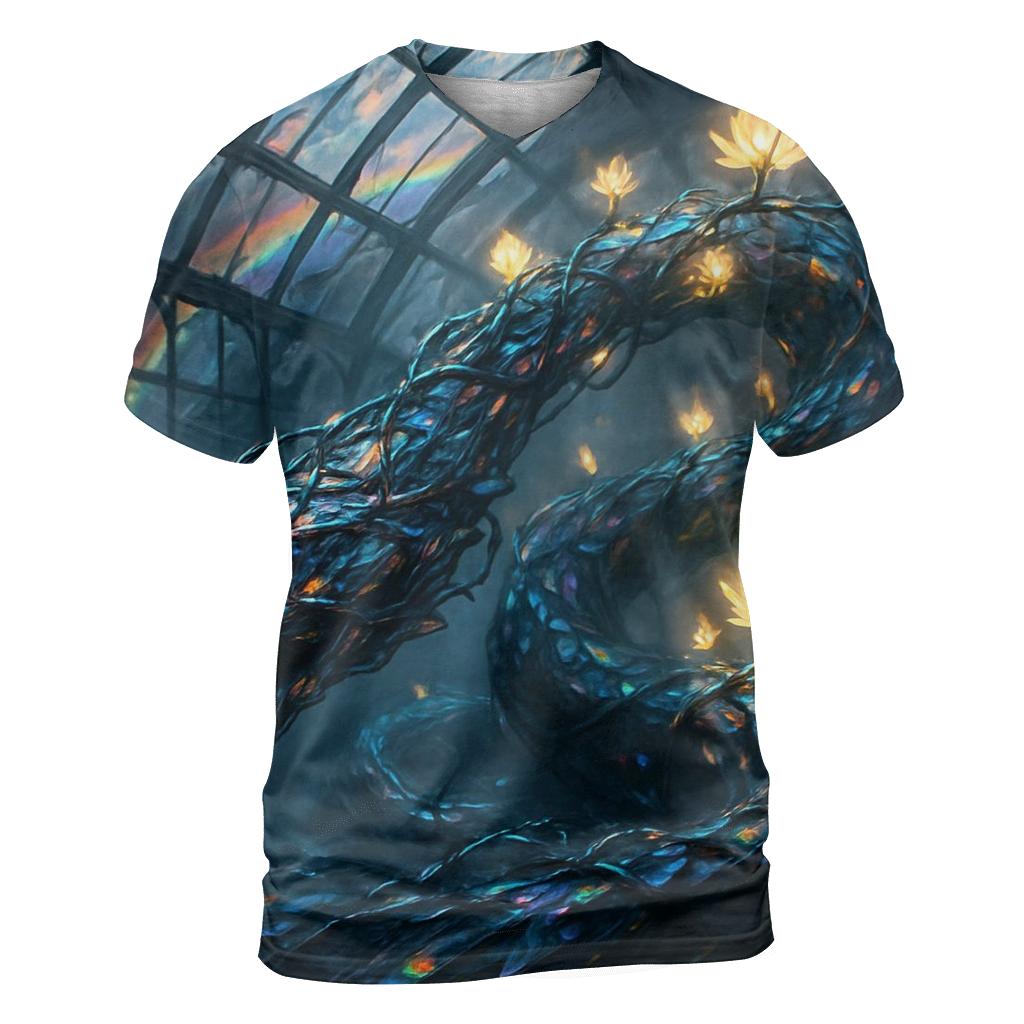 Mirrorvine Serpent artistic all-over print tops