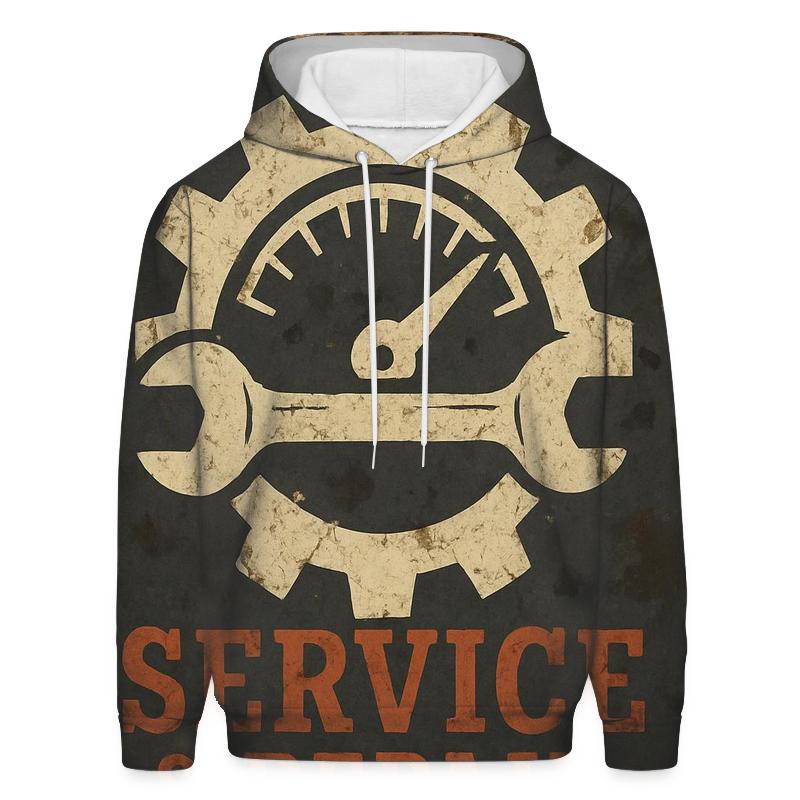 Antique Automotive Garage Sign graphic hoodies