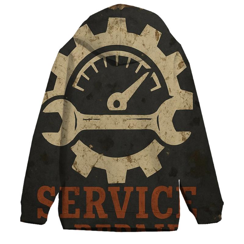 Antique Automotive Garage Sign graphic hoodies