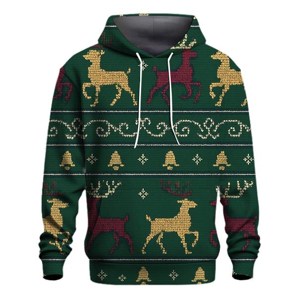 Reindeer Ribbon Carousel Design hoodie designs