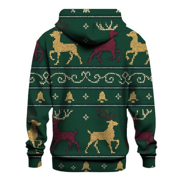 Reindeer Ribbon Carousel Design hoodie designs