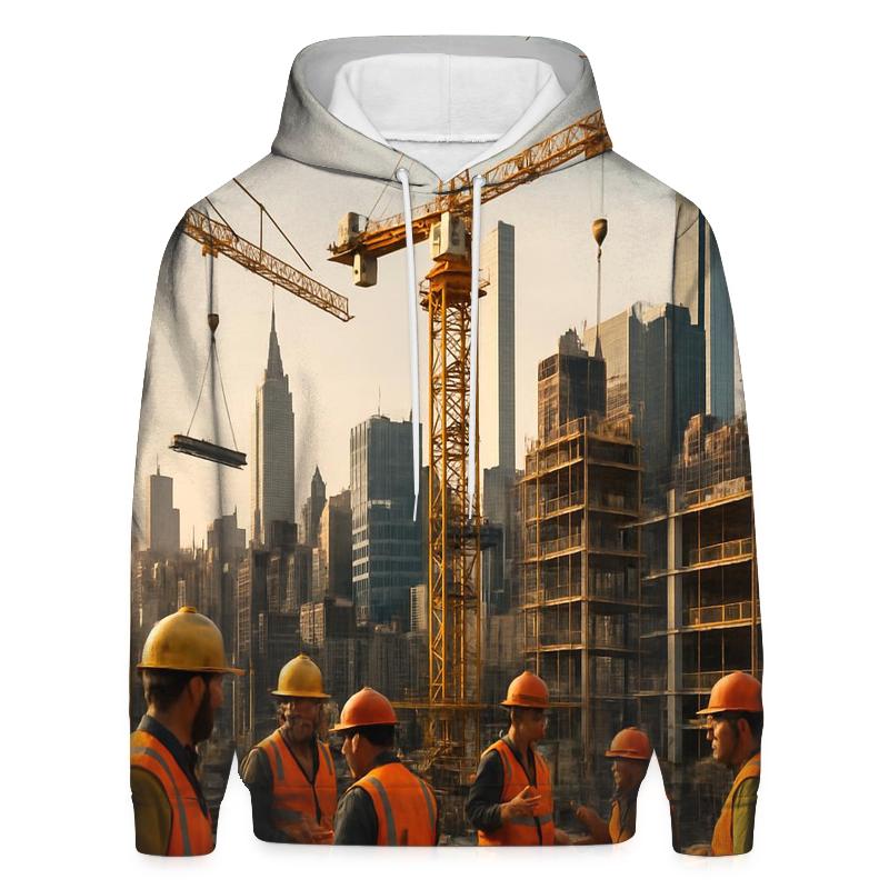 Late Afternoon Construction Ballet In Midtown premium hoodies