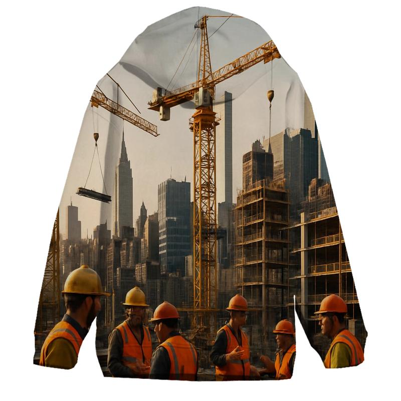Late Afternoon Construction Ballet In Midtown premium hoodies