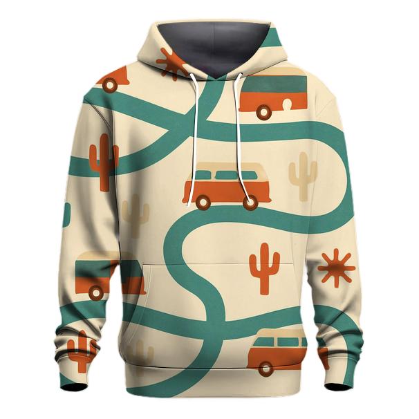 Retro Road Trip Map zip-up hoodies