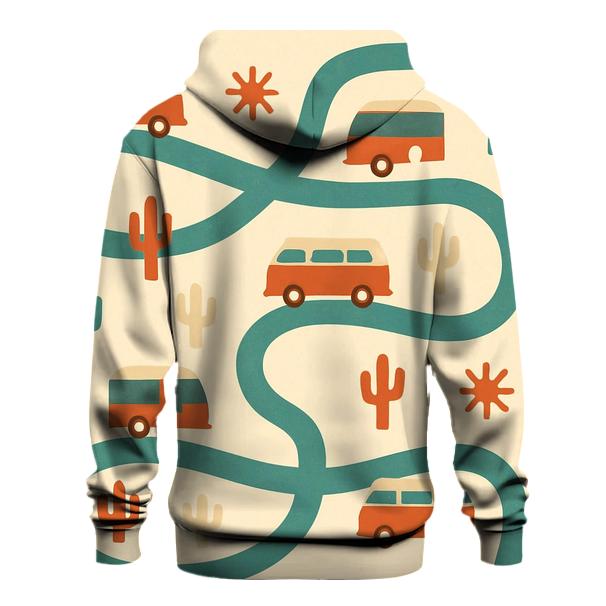 Retro Road Trip Map zip-up hoodies