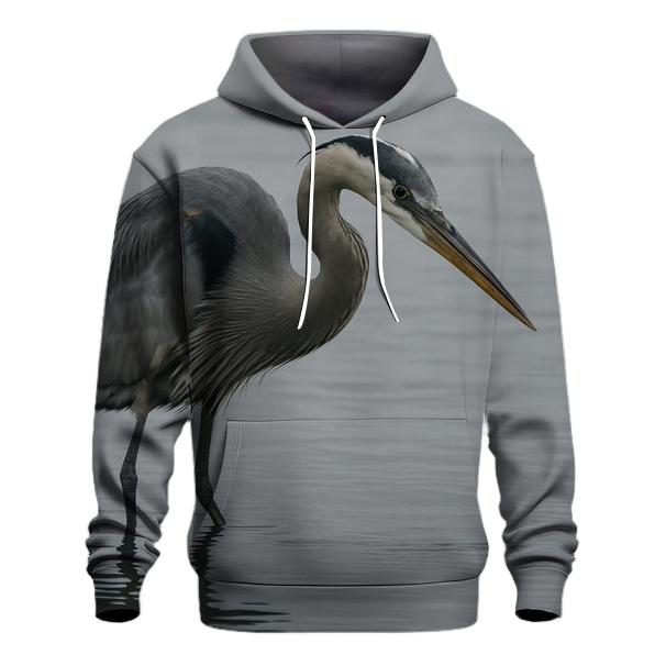 Estuary Sentinel — Great Blue Heron hoodie designs