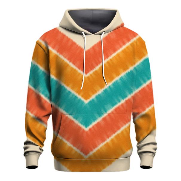 Chevron Accordion Fold embroidered hoodies