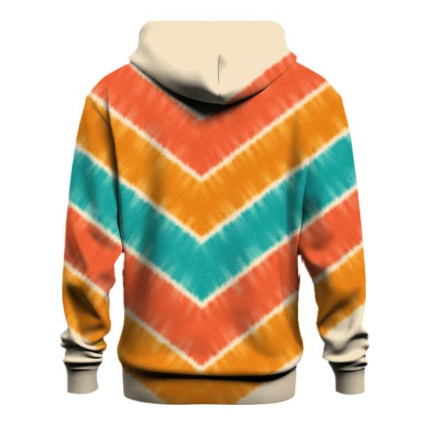 Chevron Accordion Fold embroidered hoodies