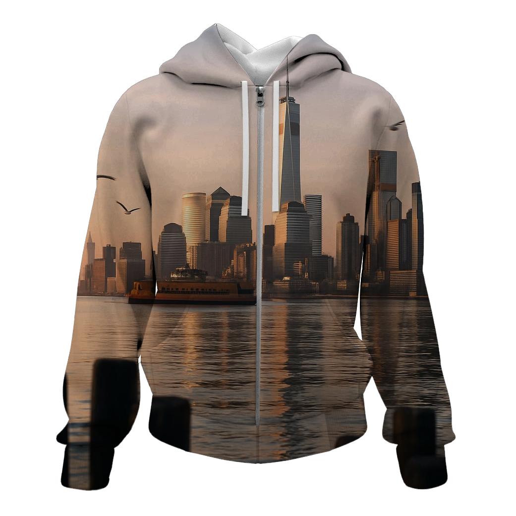 Sunrise Reflections On The East River designer hoodies