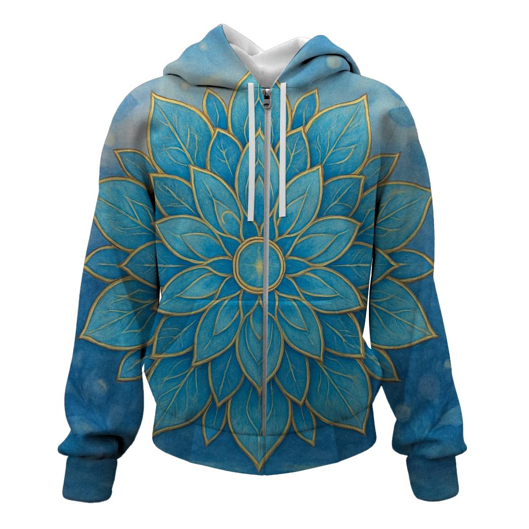 Luminous Mandala Garden pullover hoodies