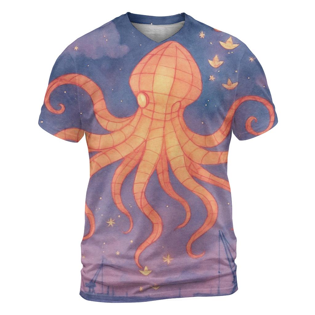 Paper Lantern Kraken trendy printed shirt styles