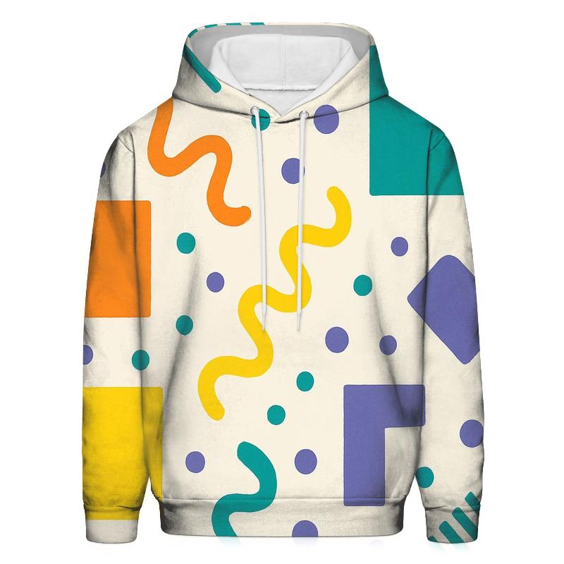 Retro Memphis Shuffle pullover hoodies