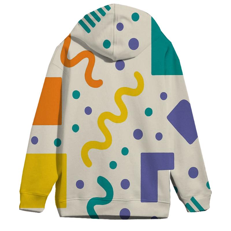 Retro Memphis Shuffle pullover hoodies