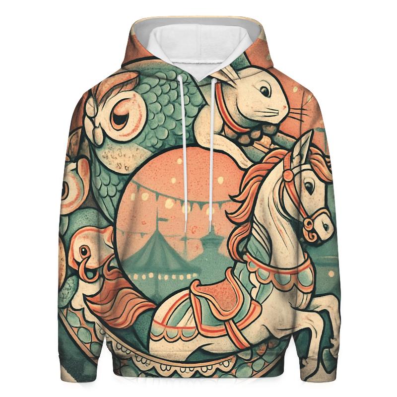 Childhood Memory Ouroboros Carousel zip-up hoodies