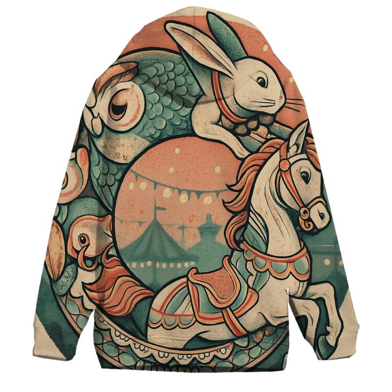 Childhood Memory Ouroboros Carousel zip-up hoodies