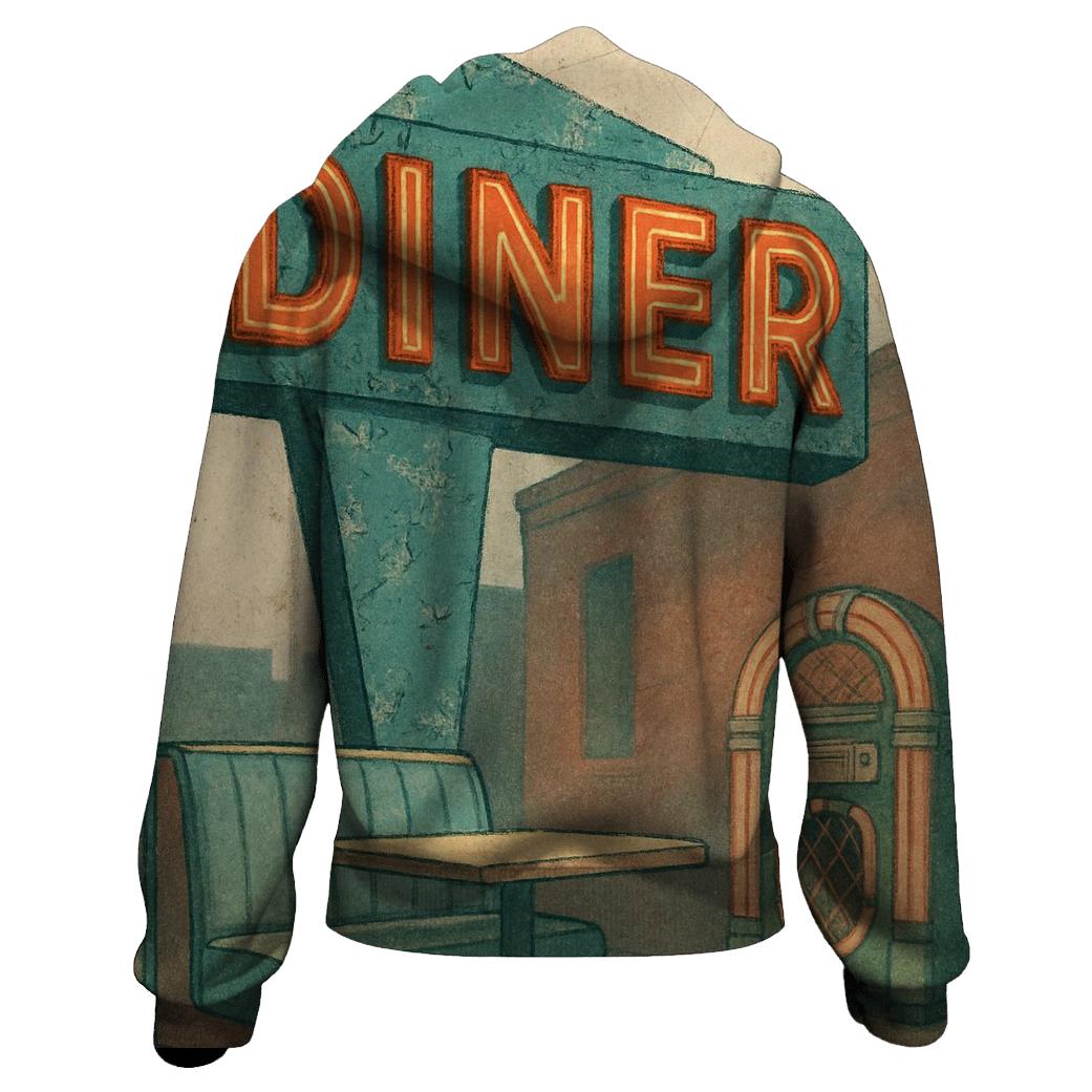 Sunset Boulevard Diner Sign custom hoodies
