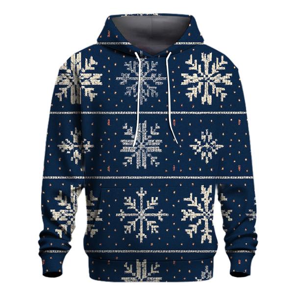 Festive Snowflake Brickwork Design hoodie designs