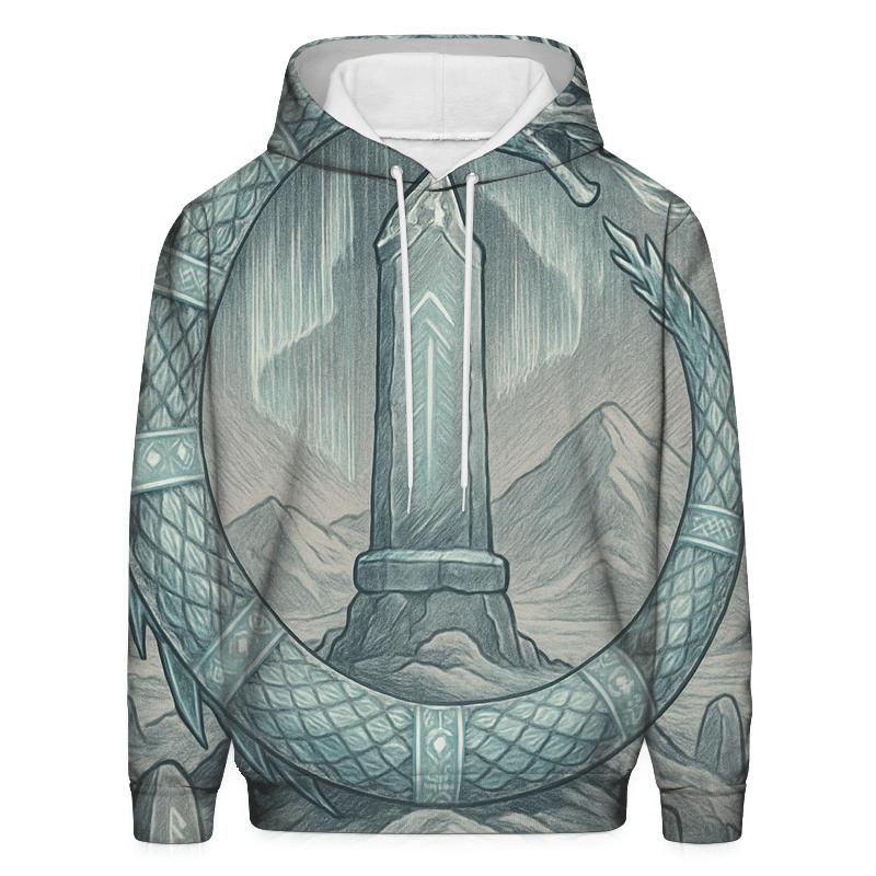 Runic Ice Ouroboros Beacon lightweight hoodies