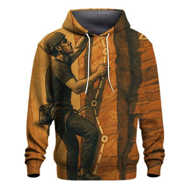 Climbing Route Lines embroidered hoodies