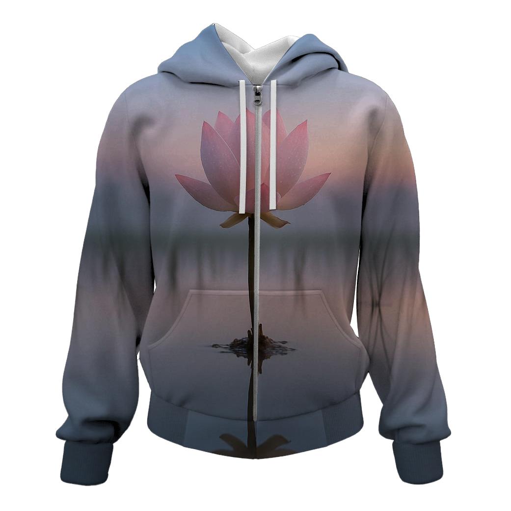 Lotus Reflection In Dawn Paddy heavyweight hoodies