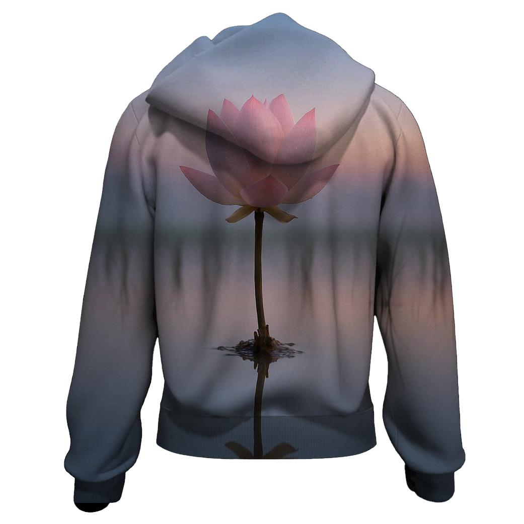 Lotus Reflection In Dawn Paddy heavyweight hoodies