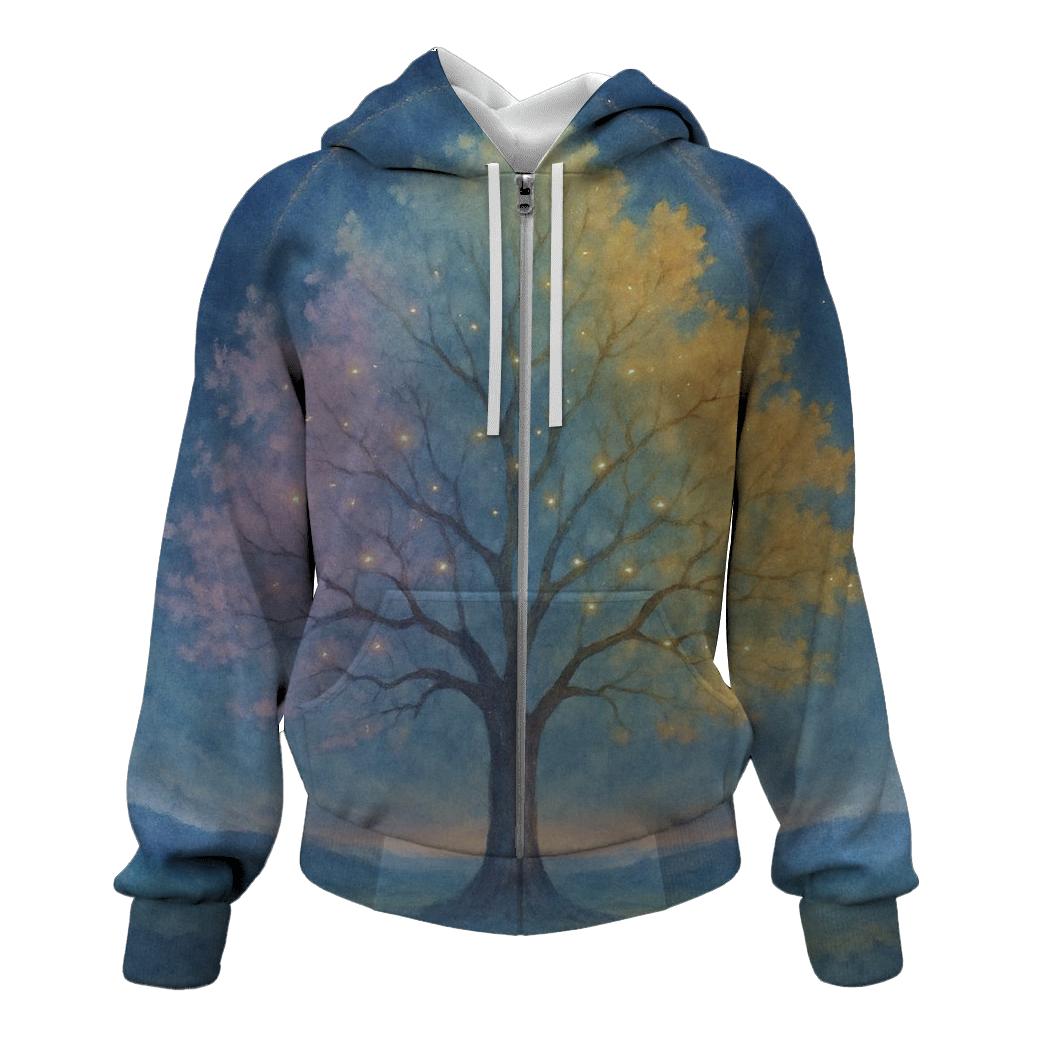 Celestial Tree Of Seasons graphic hoodies