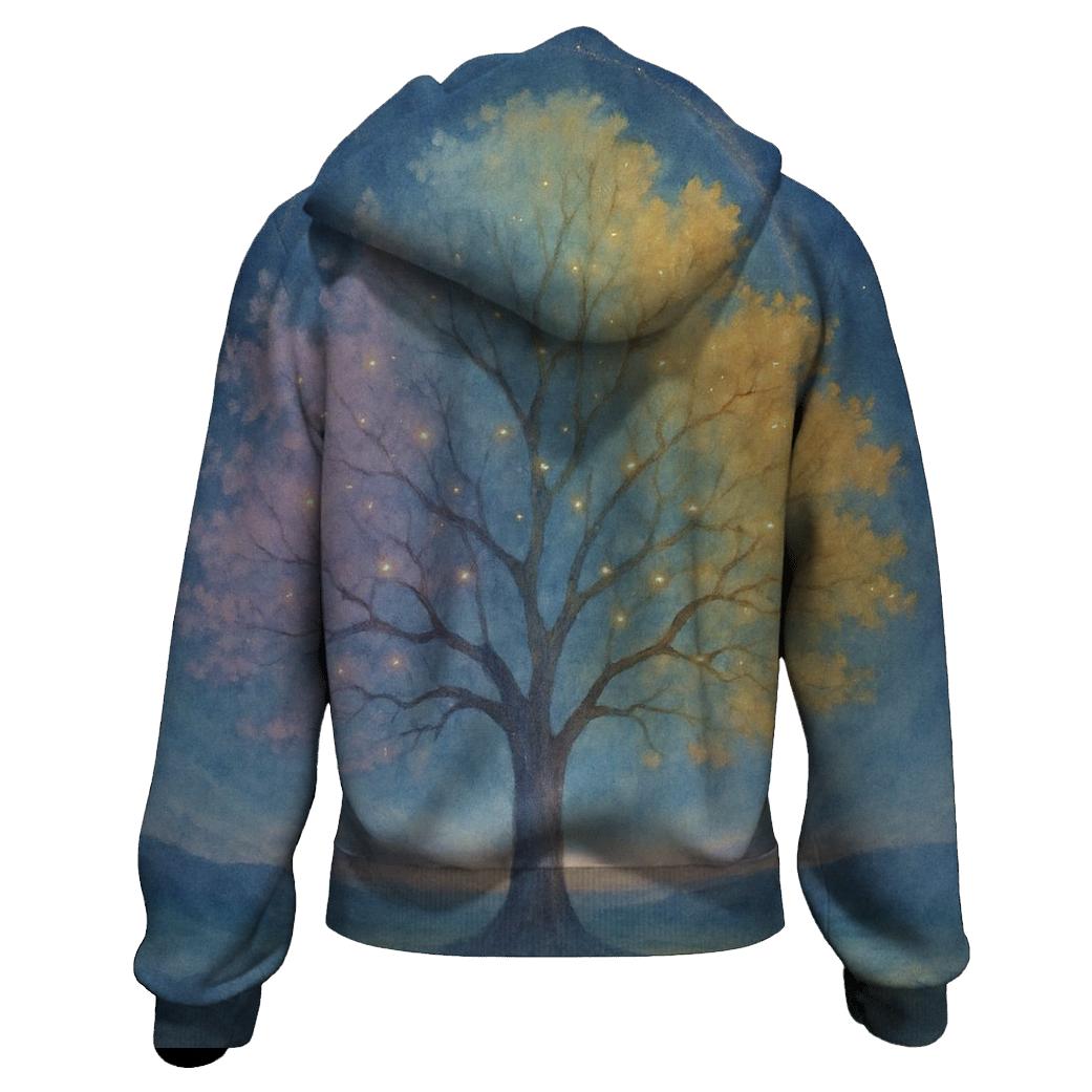 Celestial Tree Of Seasons graphic hoodies