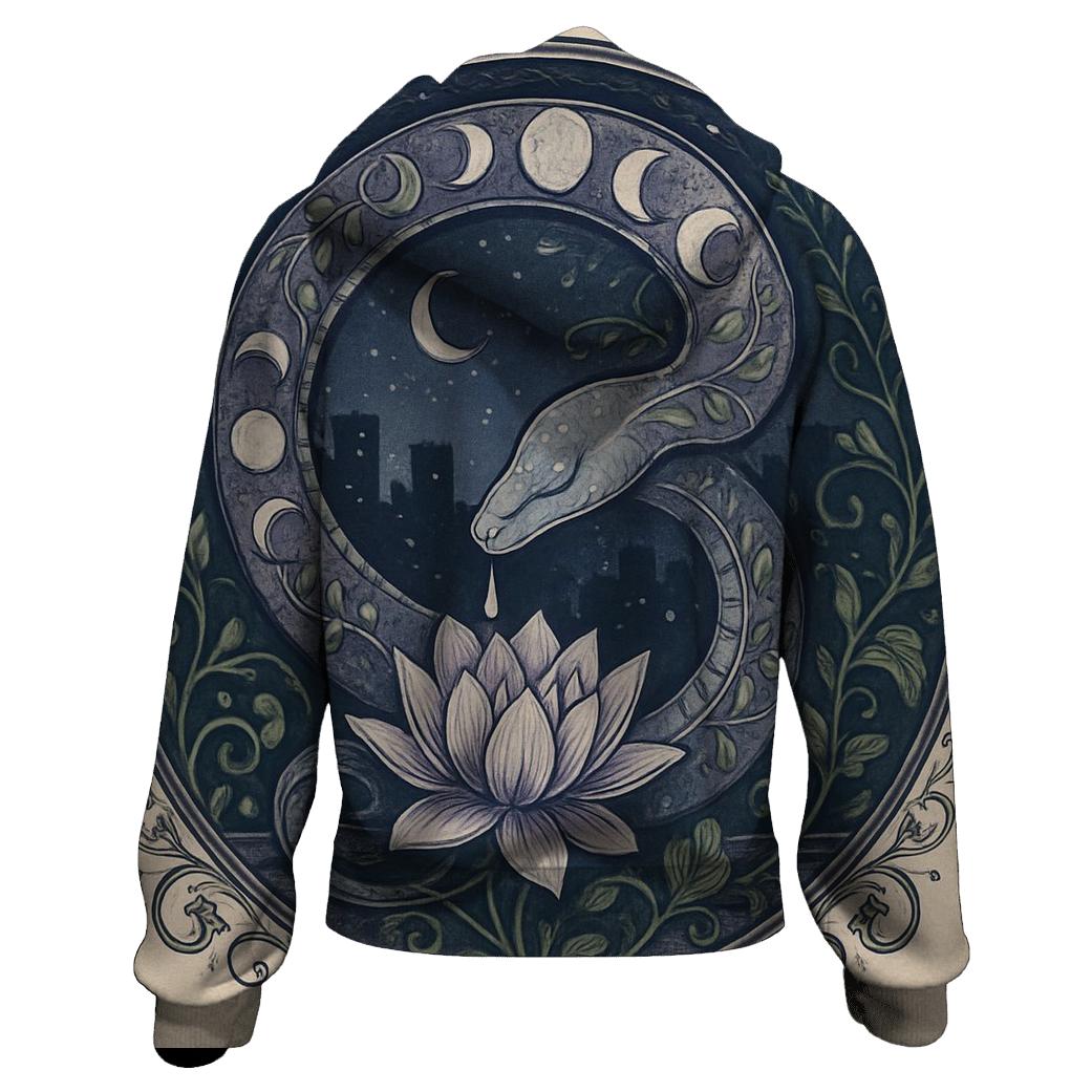 Lunar Garden Ouroboros pullover hoodies