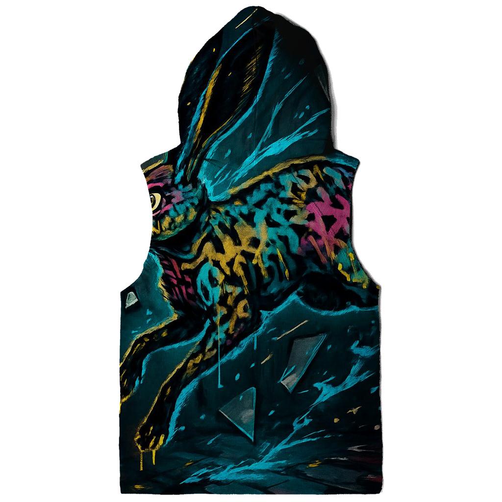 Graffiti Lightning Hare printed hoodies