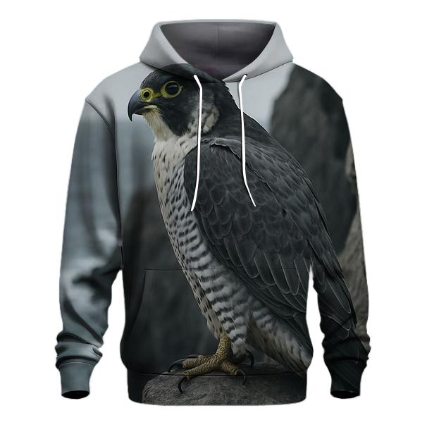 Cliffside Nestwatch — Peregrine Falcon graphic hoodies
