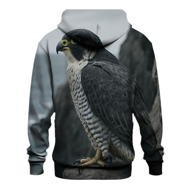 Cliffside Nestwatch — Peregrine Falcon graphic hoodies