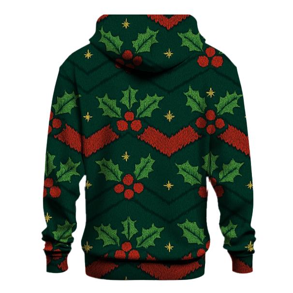 Holly Leaf Chevron Stack Design hoodies fashion