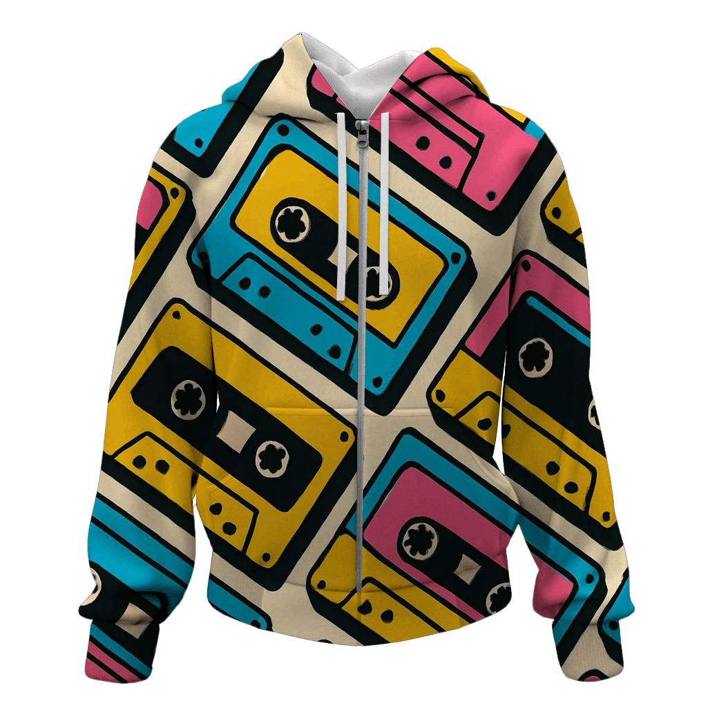 Cassette Tape Collage heavyweight hoodies