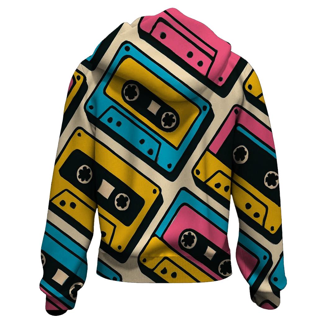 Cassette Tape Collage heavyweight hoodies