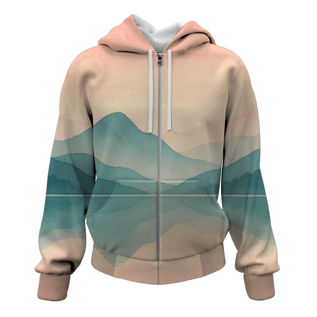 Dawn Reflection Mountains pullover hoodies