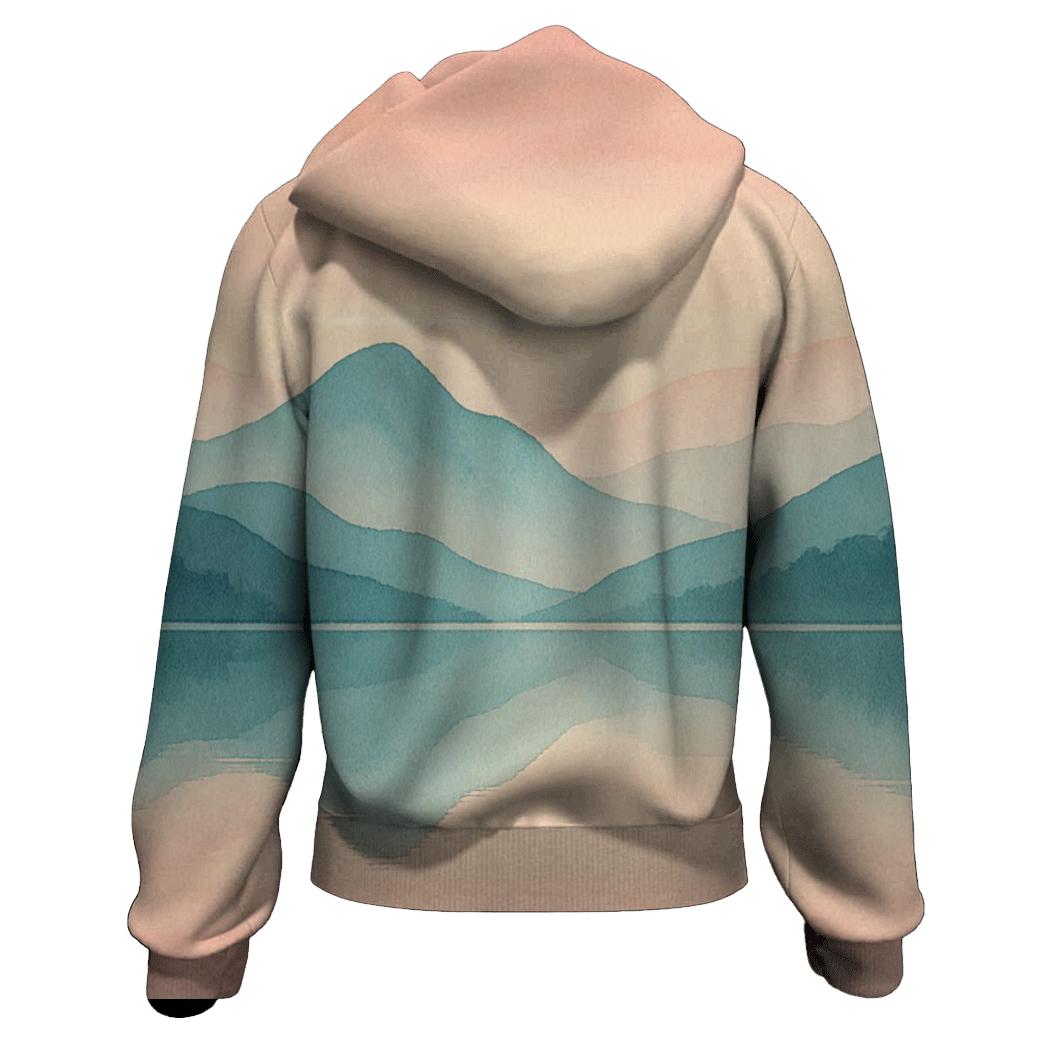 Dawn Reflection Mountains pullover hoodies