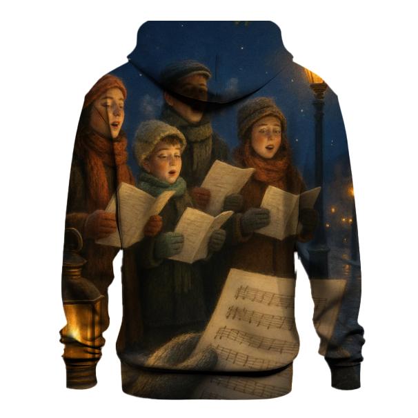 Twilight Carolers On Steps heavyweight hoodies