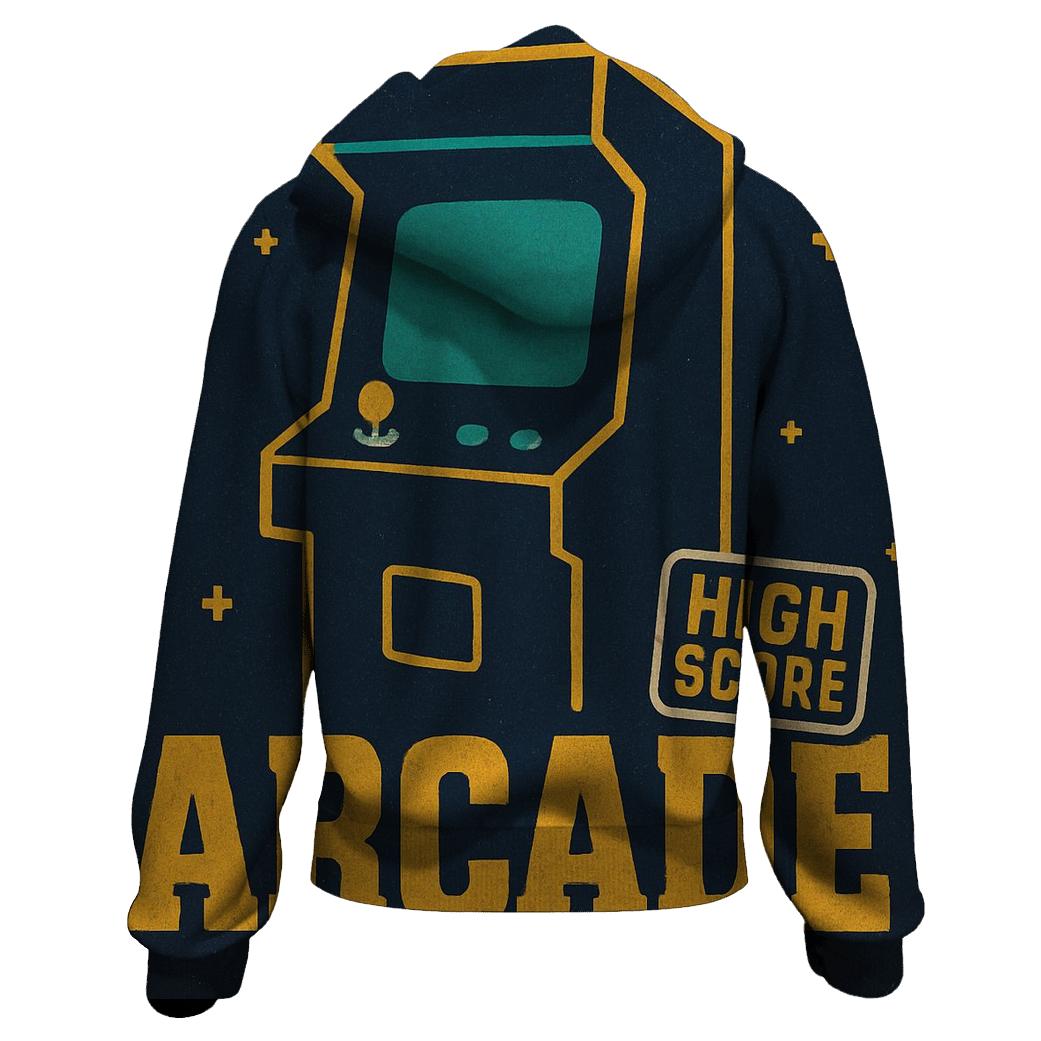 Old School Arcade Night graphic hoodies