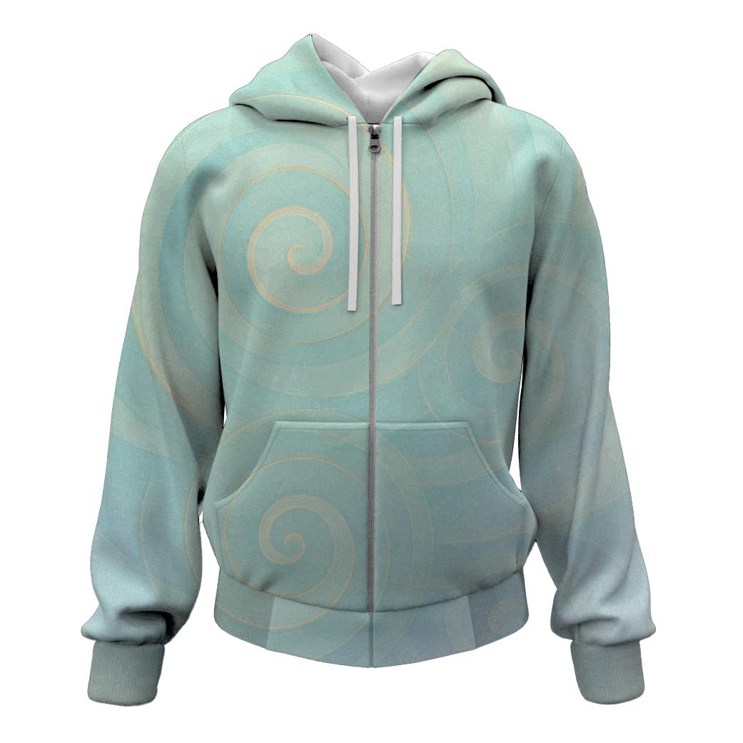 Breath Of Light Spirals printed hoodies