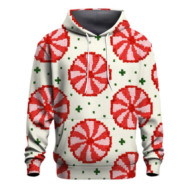 Peppermint Stripe Burst Design designer hoodies