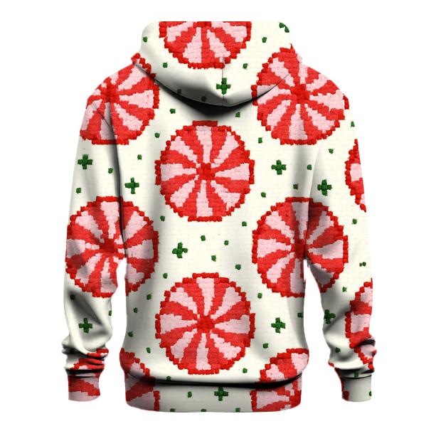 Peppermint Stripe Burst Design designer hoodies