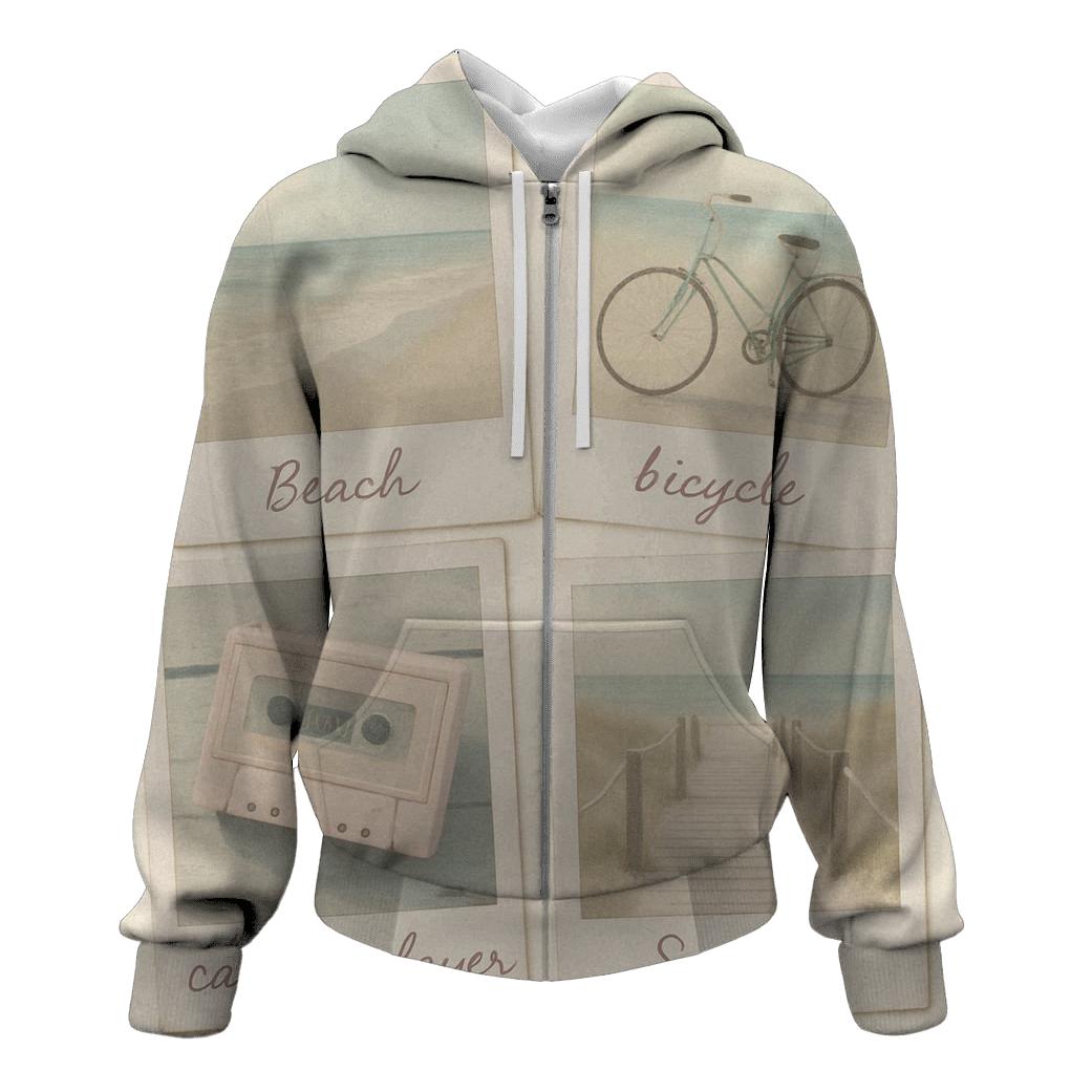 Polaroid Summer Collage designer hoodies