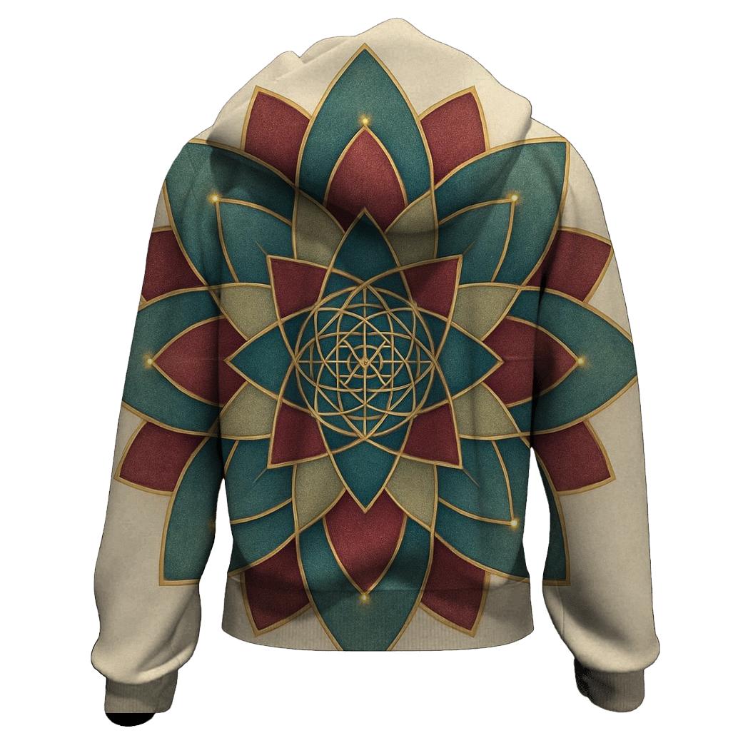 Sacred Geometry Bloom printed hoodies