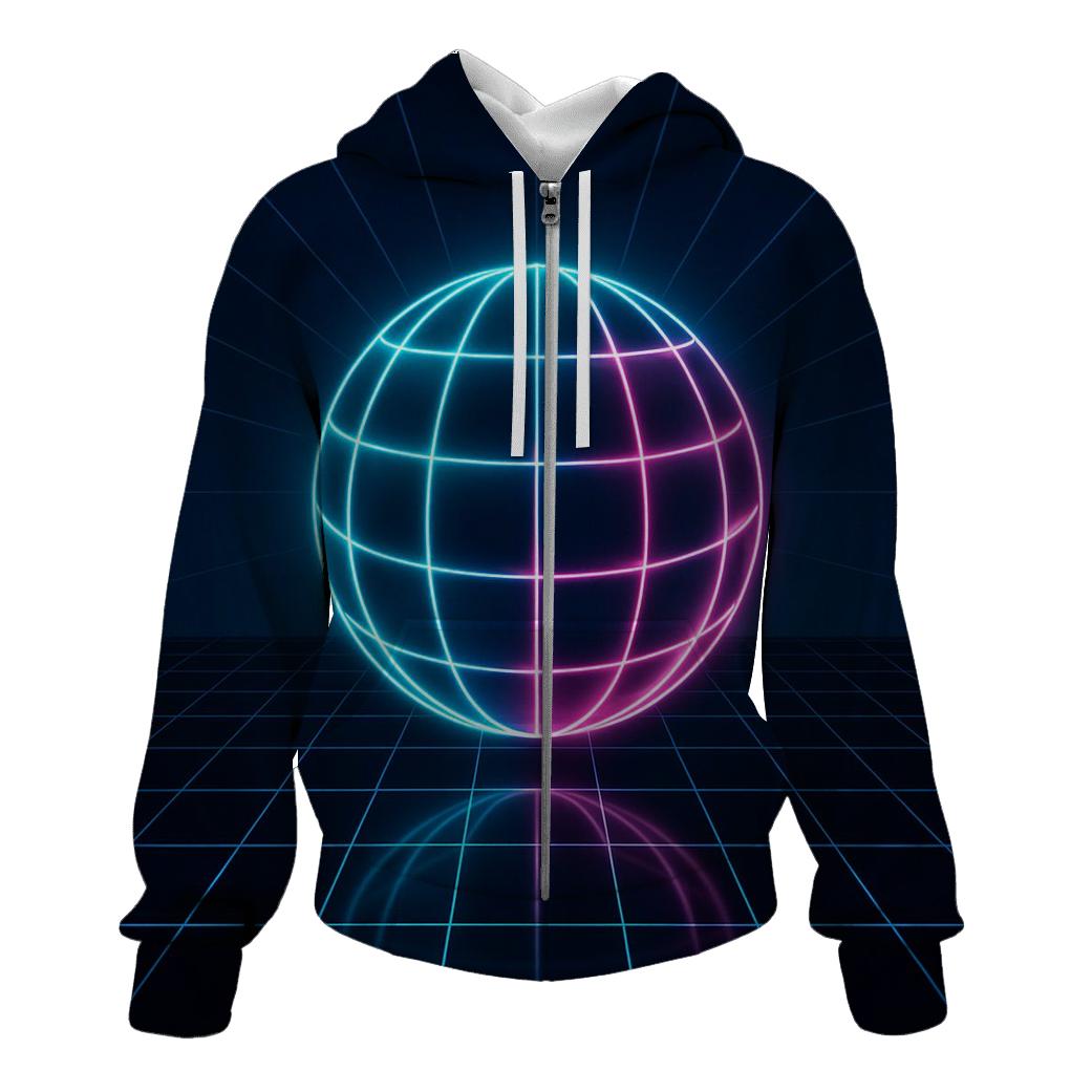 Laser Grid Sphere heavyweight hoodies