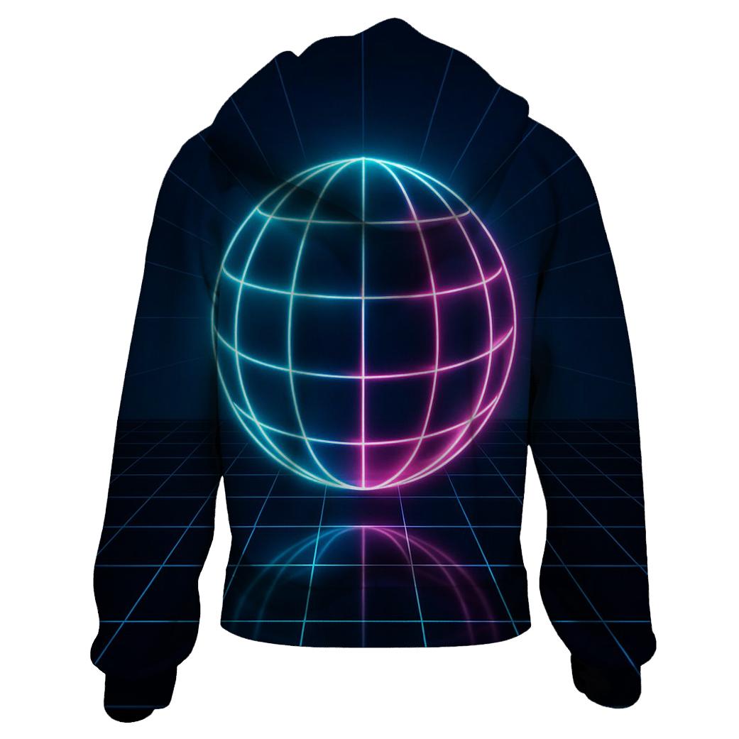 Laser Grid Sphere heavyweight hoodies