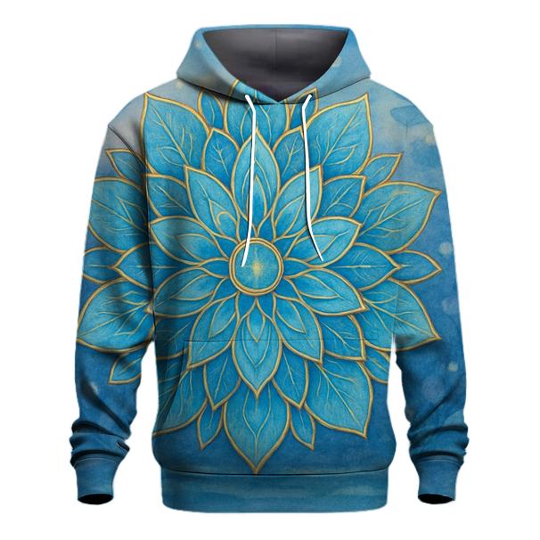 Luminous Mandala Garden zip-up hoodies