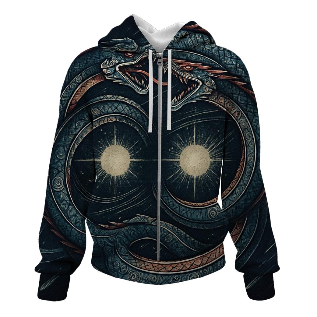 Binary Star Ouroboros Duel graphic hoodies