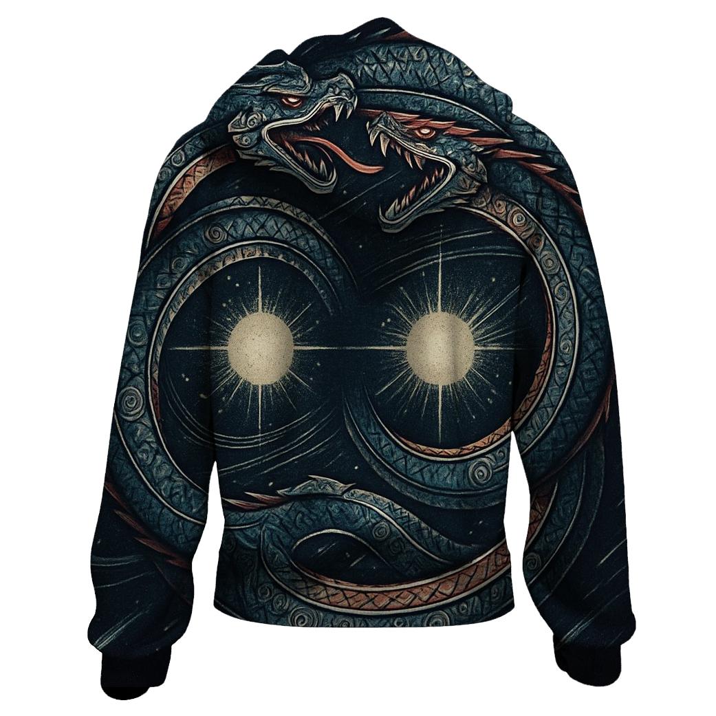 Binary Star Ouroboros Duel graphic hoodies