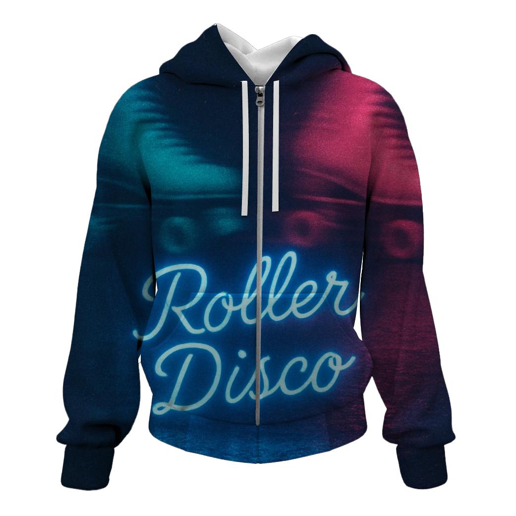 Retro Roller Rink Neon Lights lightweight hoodies