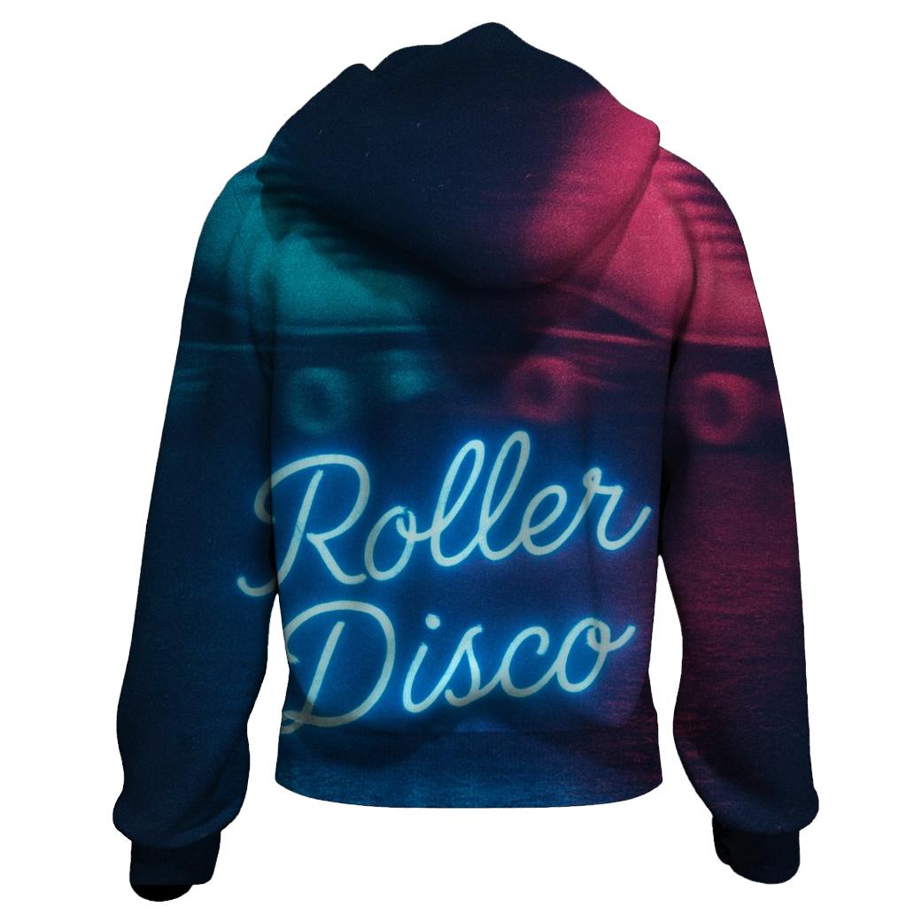 Retro Roller Rink Neon Lights lightweight hoodies
